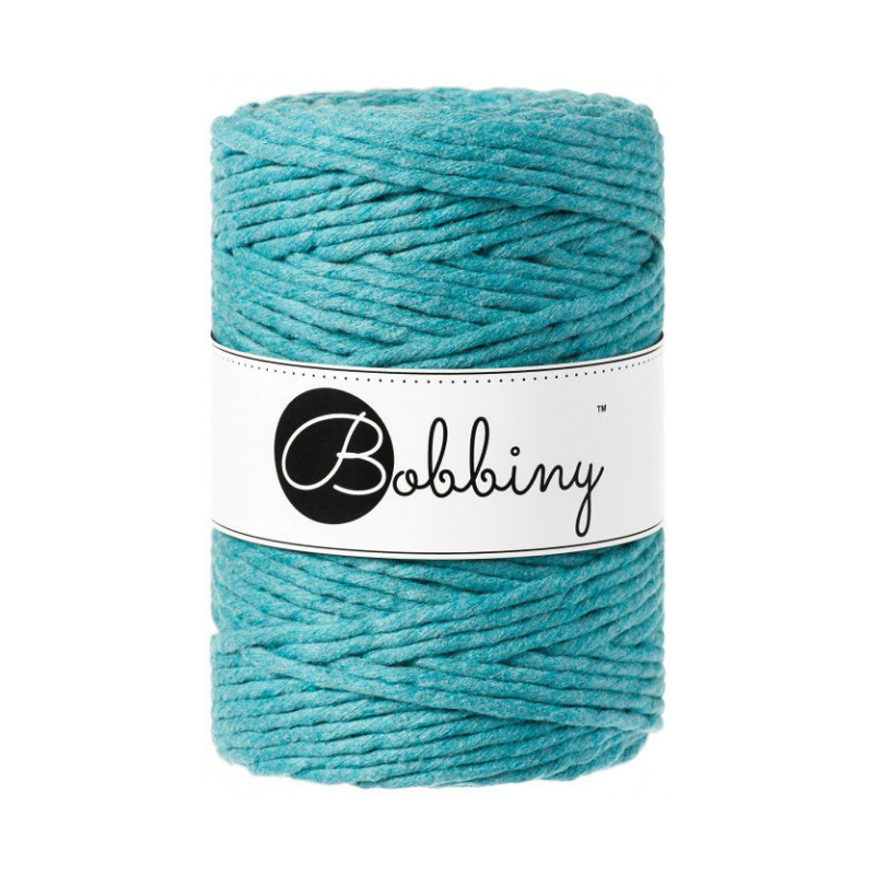 Bobbiny XXL 5mm Single Ply Macrame Cord (Teal) – BOBBINYCORDS.US Bobbiny XXL 5mm Single Ply Macrame Cord (Teal) – BOBBINYCORDS.US