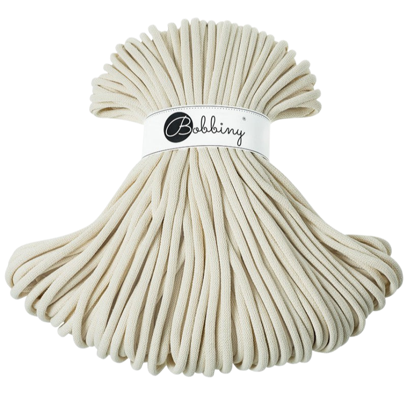 Beige cotton cord 100m 9mm- BOBBINY Jumbo