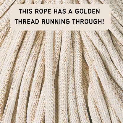 MAHINA - Bobbiny JUMBO braided cord 9mm braided Golden Eucalyptus
