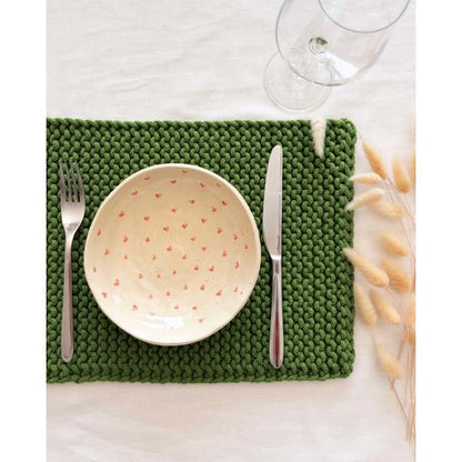 SET OF KNITTED PLACEMATS